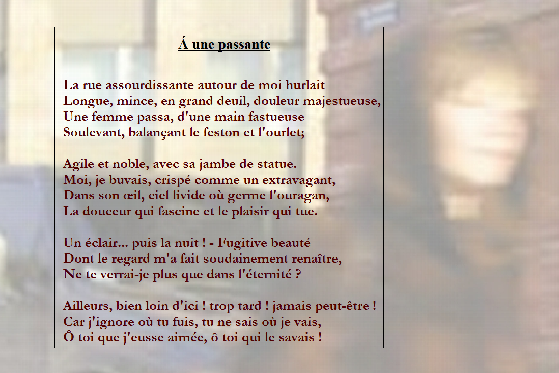 À une passante